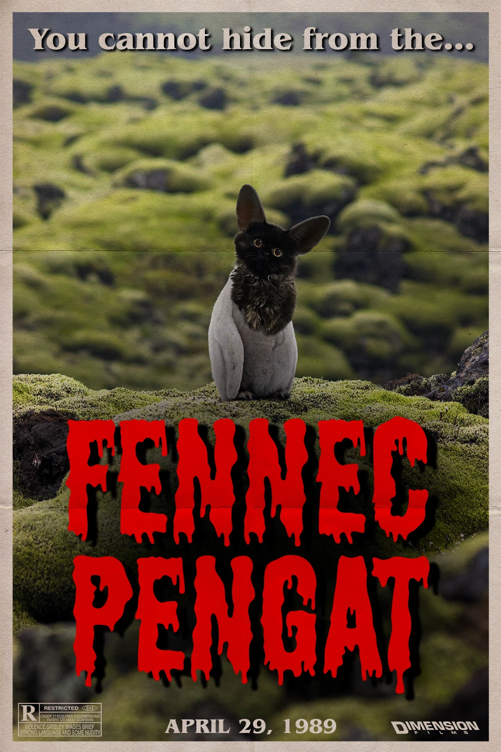 Fennec Pengat Fennec Fox + Penguin + Cat Movie Poster Digital Art Project made on Photoshop